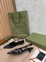 GUCCI crystal lace mesh high heels 4.5cm high - Image 5