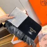 Hermes high-quality women’s color-blocked scarf 180*30cm - Image 11