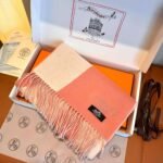Hermes high-quality women’s color-blocked scarf 180*30cm - Image 9