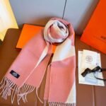 Hermes high-quality women’s color-blocked scarf 180*30cm - Image 2