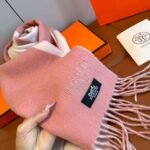 Hermes high-quality women’s color-blocked scarf 180*30cm - Image 4