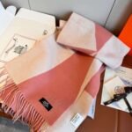 Hermes high-quality women’s color-blocked scarf 180*30cm - Image 5
