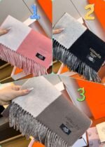 Hermes high-quality women’s color-blocked scarf 180*30cm