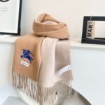 Burberry cashmere scarf, premium version, size 32x180cm - Image 6
