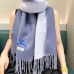 Burberry cashmere scarf, premium version, size 32x180cm - Image 5