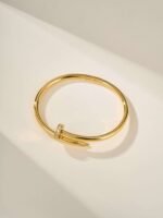 Cartier Nail Bracelet, chunky version with diamonds set at both ends, high-end version. - Image 2