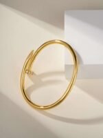 Cartier Nail Bracelet, chunky version with diamonds set at both ends, high-end version. - Image 8