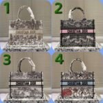 Dior book tote embroidered shopping bag, three 36cm